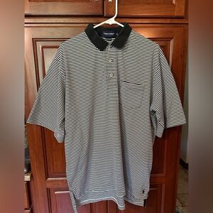 Polo by Ralph Lauren Navy and White Striped Men's Shirt